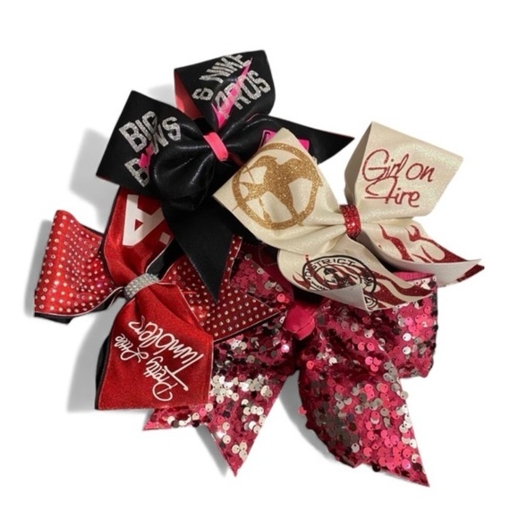NEW Bundle of 4 Gorgeous Cheerleader Hair Bows main image 8